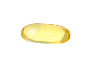 Beyaza izole edilmiş bir vitamin kapsülü. Sağlık takviyesi