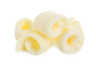 Lezzetli bukleler beyaz üzerine izole edilmiş.