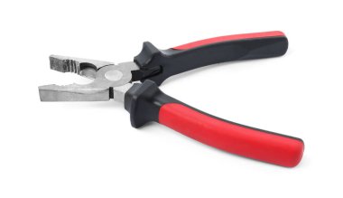 New combination pliers isolated on white. Construction tool clipart