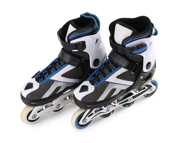 Pair Roller Skates Isolated White Sports Equipment — Stock Photo, Image