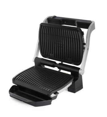 Elektrikli ızgara beyazda izole edilmiş. Yemek pişirme aygıtı