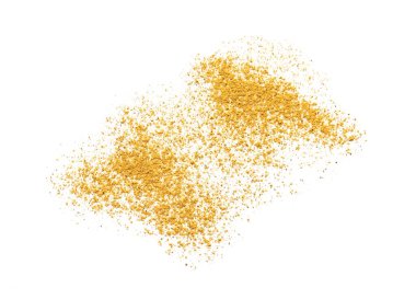 Kuru köri tozu beyaza izole edilmiş, üst manzara