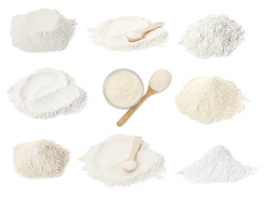 Beyaz kabartma tozu seti