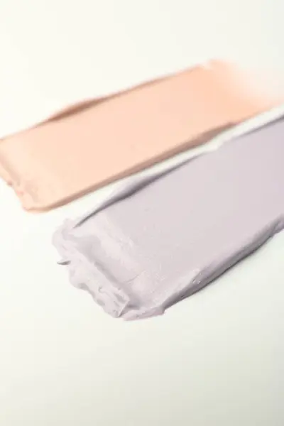 Strokes Pink Purple Color Correcting Concealers White Background — Stock Photo, Image