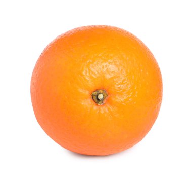 Citrus meyvesi. Bir taze portakal beyazda izole edilmiş.