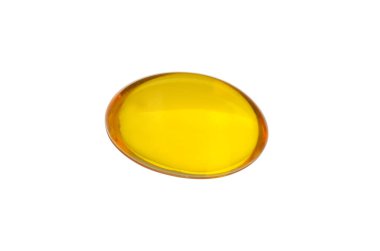 Beyaza izole edilmiş bir vitamin kapsülü. Sağlık takviyesi
