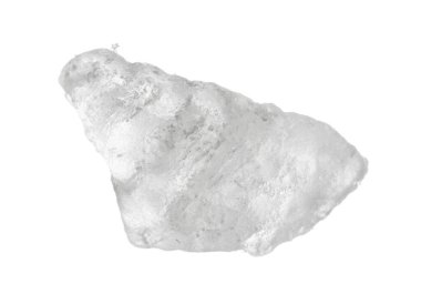 Crystal of natural sea salt isolated on white clipart
