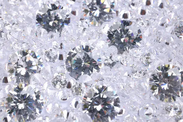 Many beautiful shiny diamonds as background, closeup
