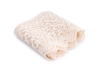 Beyaz üzerine izole edilmiş güzel dantel.