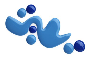 Farklı oje örnekleri beyaz, üst görünümde izole