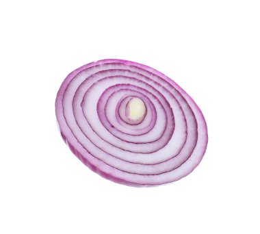 Beyaz üzerinde izole Burger için soğan dilim
