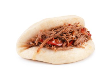 Bir lezzetli gua bao yalıtılmış beyaz