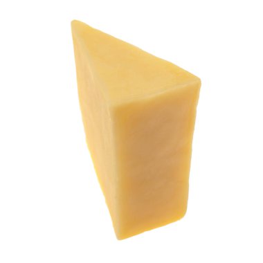 Lezzetli peynir beyaz izole parçası