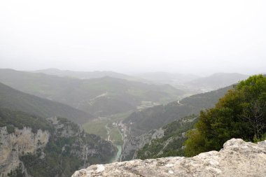 Dağlardaki yeşil ormanın resimli görüntüsü