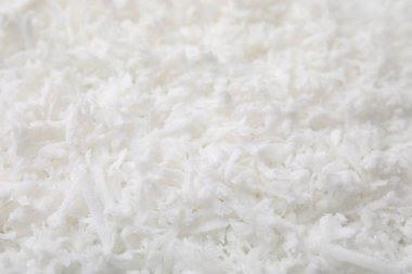 Arkaplan olarak taze hindistan cevizi taneleri, yakın plan görünümü