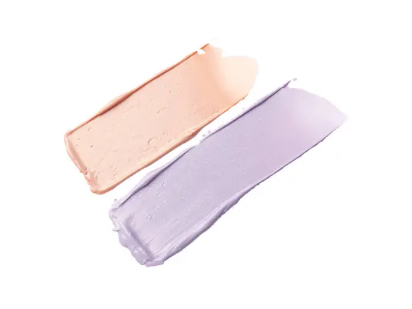 Strokes Pink Purple Color Correcting Concealers White Background — Stock Photo, Image