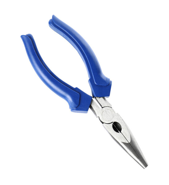 Один плоскогубцы для носа, изолированные на белом, вид сверху