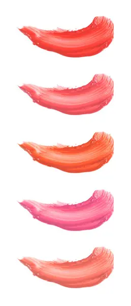 Lip Gloss Different Colors Set Smears — Stock Photo, Image