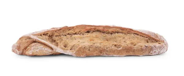 在白面包上分离的新烘焙的酸面包 — 图库照片