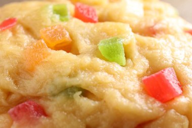 Arkaplan olarak şekerlemeli hamur dokusu, yakın plan