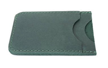 Deri kartvizit sahibi beyaz üzerinde izole