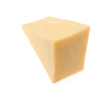 Lezzetli peynir beyaz izole parçası