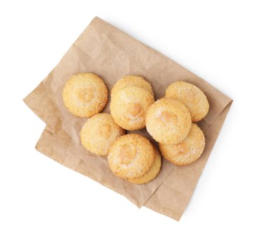 Beyaz manzaralı, tatlı kurabiyeler.