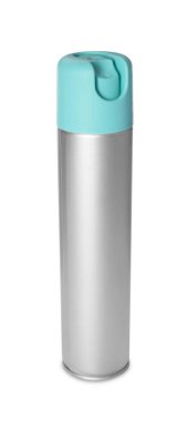 Bir şişe oda spreyi beyazda izole edilmiş.