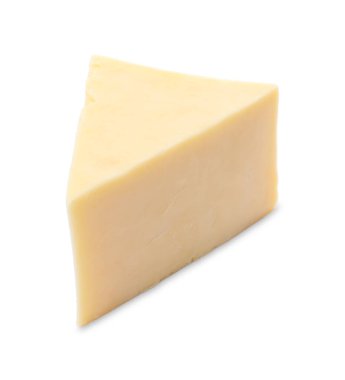 Lezzetli peynir beyaz izole parçası