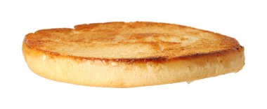 Beyaz üzerinde izole ızgara Burger topuz yarısı