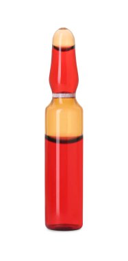 Bir cam ampul, beyaza izole edilmiş sıvı.