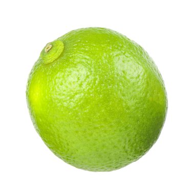 Taze yeşil kireç beyaza izole edilmiş.