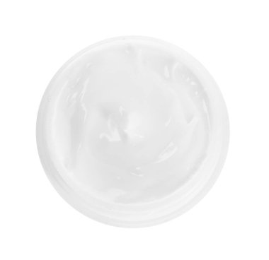 Vücut bakım kremi kavanozu beyaza izole edilmiş.