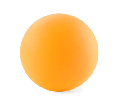 Beyaza izole edilmiş bir pinpon topu. Spor malzemeleri.
