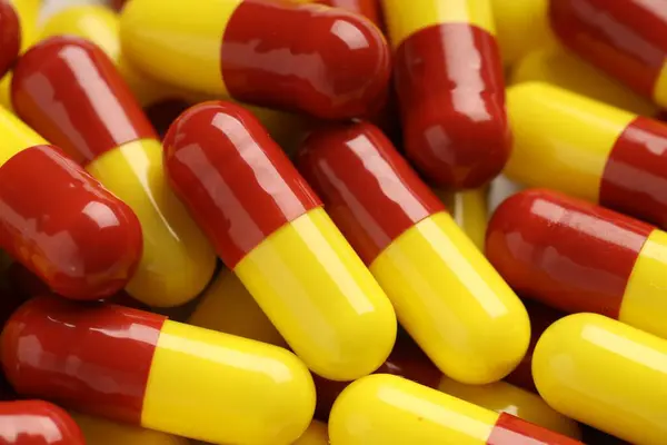 Multe Pastile Antibiotice Fundal Closeup Tratamentul Medicamentos Imagine de stoc