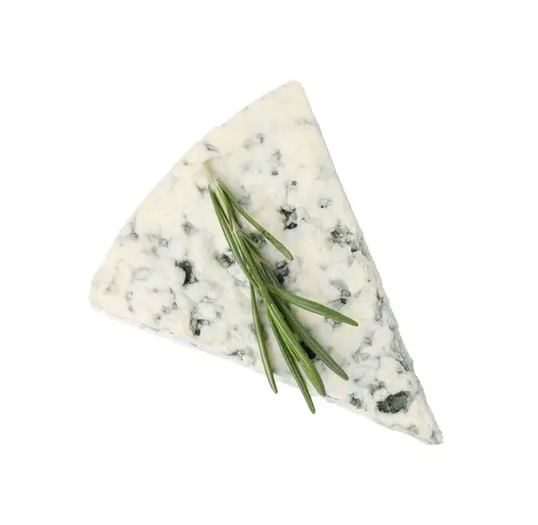 Brânză Albastră Gustoasă Rozmarin Izolat Alb Vedere Sus Imagini stoc fără drepturi de autor