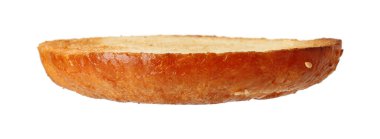 Beyaz üzerinde izole ızgara Burger topuz yarısı