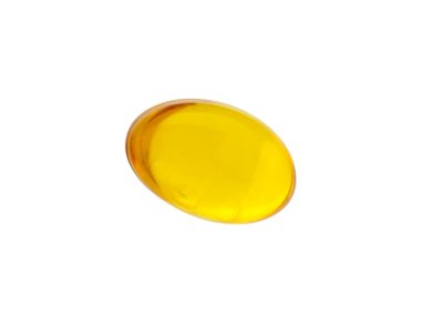 Beyaza izole edilmiş bir vitamin kapsülü. Sağlık takviyesi