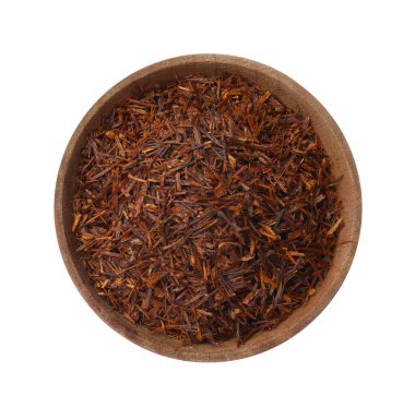 Beyaz manzaralı tencerede izole edilmiş Rooibos çayı