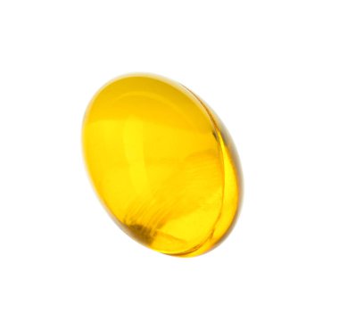 Beyaza izole edilmiş bir vitamin kapsülü. Sağlık takviyesi
