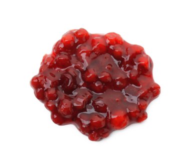 Lezzetli tatlı reçel, beyaz manzarada izole.