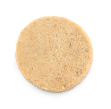 Pişmemiş mercimek pirzolası beyaza izole edilmiş, üst manzara. Vejetaryen ürünü.