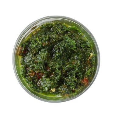 Kasede taze terbiye edilmiş, beyaz, üst manzara.