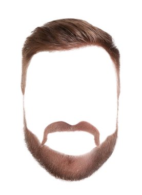 Beyaz sakallı ve bıyıklı erkek saç stili.