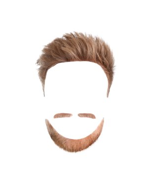 Beyaz sakallı ve bıyıklı erkek saç stili.