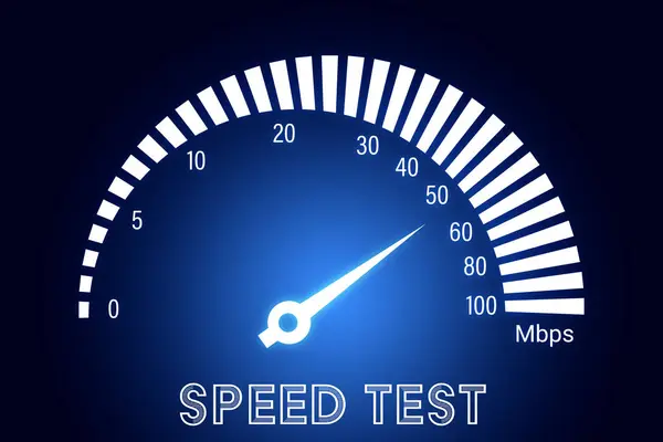 Speed Test Screen Illustration Speedometer 免版税图库照片