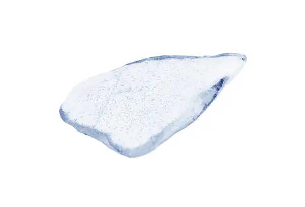 白色上隔离的一块清澈的冰 免版税图库照片