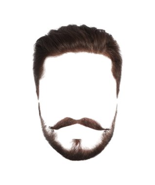 Beyaz sakallı ve bıyıklı erkek saç stili.