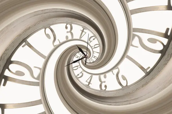 Infinity Other Time Related Concepts White Clock Face Twisted Spiral Fotos De Stock