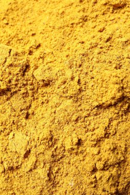 Arka plan olarak kuru köri tozu, üst görünüm